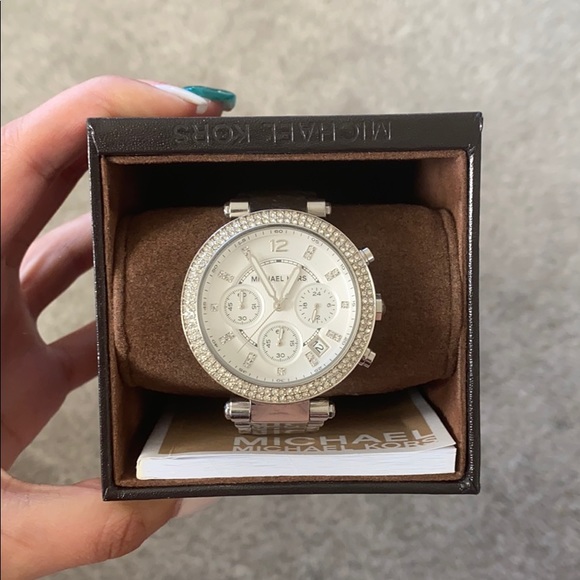 Authentic Michael Kors Parker Quartz silver watch